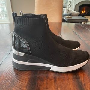 Michael Kors slip on nylon booties.